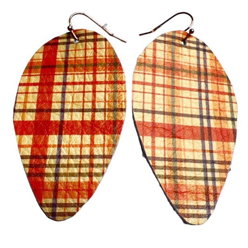 3/$15 or 5/$20 Handmade genuine leather stainless steel earrings